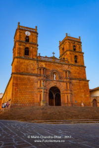 Barichara, Colombia - Tourists At The Historic Cathedral On The 300 Year Old Plaza