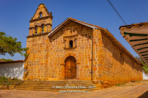 Barichara, Colombia - Front Door to Chapel of Risen Jesus in 300 Year Old Town