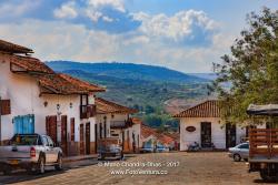 Barichara, Colombia - Looking Downhill On The 300 Year Old Plaza