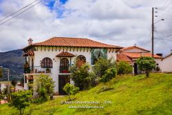 Guatavita, Colombia - colonial style Houses on hillside