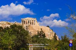 Athens Greece: the Parthenon on the Acropolis in Afternoon Sunlight © Mano Chandra Dhas