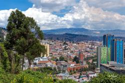 Bogota, Colombia - High Angle View of La Candelaria in Stark Contrast