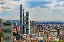 Bogota, Colombia - High Angle View of South American Capital City on the Andes Mountains