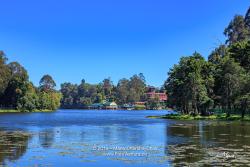 Kodaikanal, South India - Looking Across Kodaikanal Lake Towards The Boathouse And Carlton Hotel, In The Colonial Town In The State Of Tamil Nadu