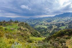 Colombia, South America - View Of A Valley High Up On The Andes Mountains At An Elevation Of About 10,000 Feet Above Mean Sea Level, In The Department Of Cundinamarca; Nature Background