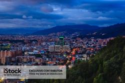 Bogota, Colombia - The Bario de Usaquen at Dusk
