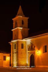 Colombia, South America - Night Shot Of Steeple Of Iglesia del Carmen
