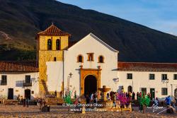 Colombia, South America - Church On The Plaza Mayor Of The Historic 16th Century Town of Villa de Leyva
