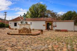Colombia, South America - The Parque Ricaurte in the Historic 16th Century Andean Town Of Villa de Leyva