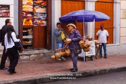 Bogotá, Colombia - Basket Seller in a Street