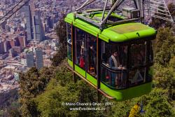Bogotá, Colombia Cable Car Moves to Monserrate Peak