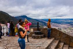 Bogotá, Colombia - Touirists on Andes Peak of Monserrate