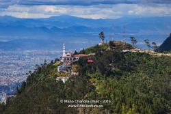 Bogotá, Colombia - Andes Peak of Monserrate as Viewed from Neighbouring Peak of Gusdalupe