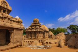 Mahabalipuram, Tamil Nadu, India - The 7th Century Single Granite Arjuna and Draupadi Rathas