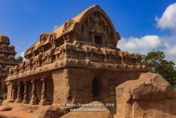 Mahabalipuram, Tamil Nadu, India - The 7th Century Single Granite Bhima Ratha 