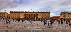 Bogotá, Colombia - Plaza Bolivar Panoramic View.