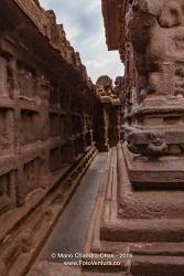 Mahabalipuram, Tamil Nadu, India - The 8th Century Granite Shore Temple Circumambulatory Passage
