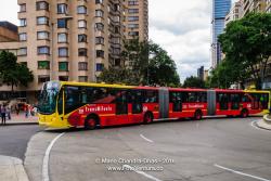Bogotá, Colombia - A TransMilenio Articulated Bus